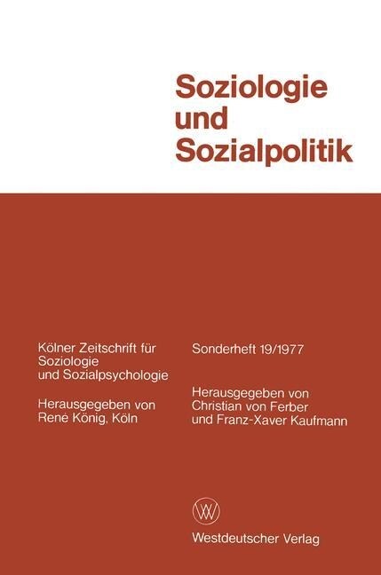 Soziologie Und Sozialpolitik (Paperback, 1977)