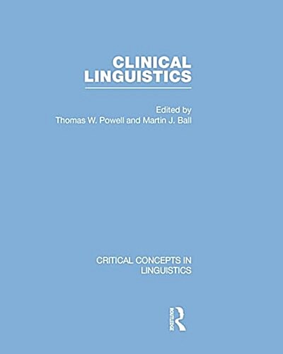 Clinical Linguistics (1st, Hardcover)