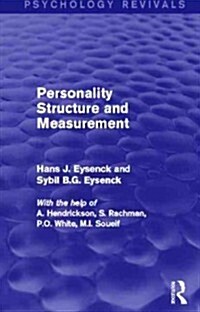 Personality Structure and Measurement (Psychology Revivals) (Paperback)