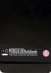 Monsieur Notebook Leather Journal - Landscape Black Watercolor Medium (Hardcover)