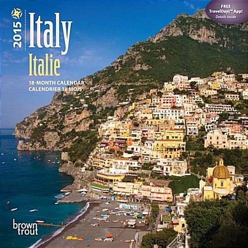 Italy - Italie 2015 Mini 7x7 (English-French) (Calendar)