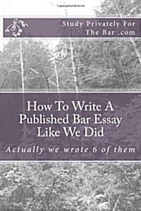 How to Write a Published Bar Essay Like We Did: Actually We Wrote 6 of Them (Paperback)