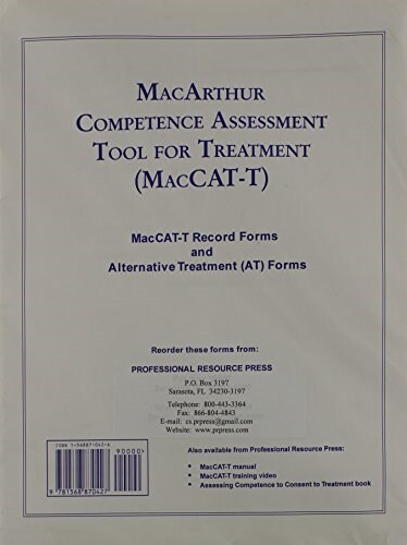 MacArthur Competence Assessment Tool for Treatment: Forms (Paperback, 1st)