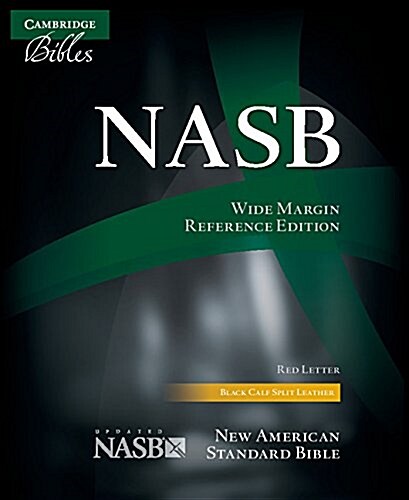 NASB Aquila Wide Margin Reference Bible, Black Calf Split Leather, Red-Letter Text NS744:XRM (Leather Binding, New ed)