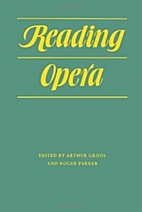 Reading Opera (Paperback)