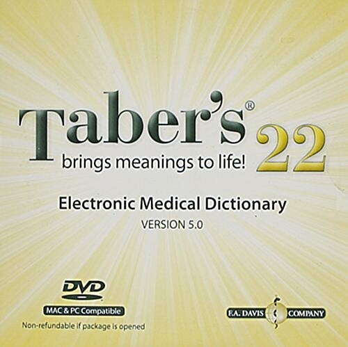 Tabers Electronic Medical Dictionary 5.0 (CD-ROM, 22th, Revised)