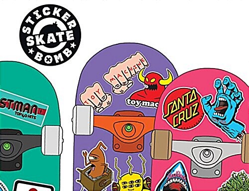 Stickerbomb Skate : 150 Classic Skateboard Stickers (Paperback)