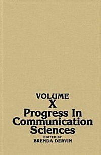 Progress in Communication Sciences, Volume 10 (Hardcover)