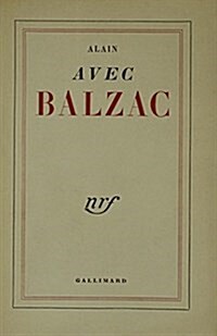 Avec Balzac (Paperback)