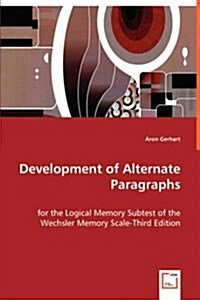 Development of Alternate Paragraphs (Paperback)