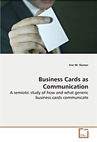 Business Cards As Communication (Paperback)