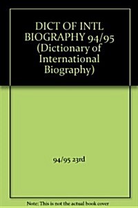 Dictionary of International Biography (Hardcover, 23th)