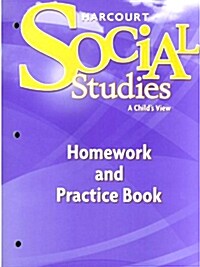 [중고] Harcourt Social Studies: Homework and Practice Book Student Edition Grade 1 (Paperback)