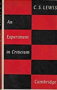 An Experiment in Criticism (Hardcover, First Edition)