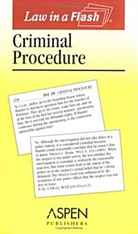 Criminal Procedure (Law in a Flash) (Cards)