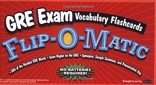 Kaplan GRE Exam Vocabulary Flashcards Flip-O-Matic (Paperback)