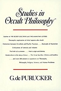 [중고] Studies in Occult Philosophy (Paperback)