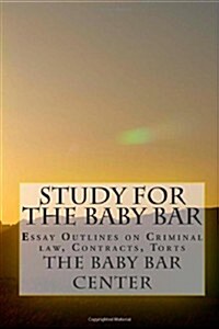 Study for the Baby Bar: Essay Outlines on Criminal Law, Contracts, Torts (Paperback)