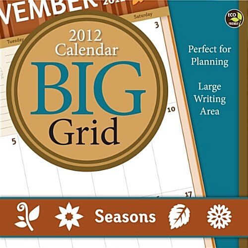 2012 Big Grid Seasons Wall Calendar (Calendar, Wall)