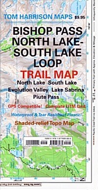 Bishop Pass, North Lake-South Lake, Evolution Valley trail map (Map, 2nd)
