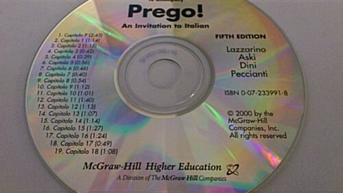 Listening Comprehension Audio CD to accompany Prego! An Invitation to Italian (Audio CD, 5th)