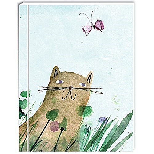 Cat in a Field Greenjournal (Hardcover)