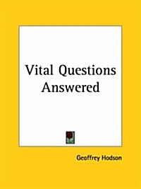 Vital Questions Answered 1959 (Paperback)