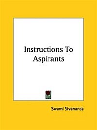 Instructions to Aspirants (Paperback)
