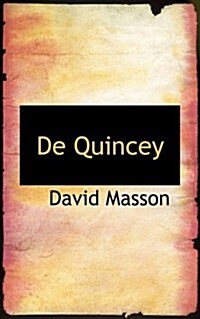 De Quincey (Hardcover)