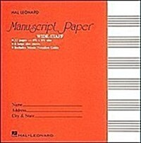 Wide Staff Manuscript Paper (Red Cover) (Paperback)