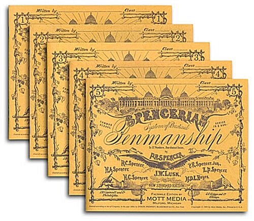 Spencerian Penmanship Set of 5 Copybooks (Paperback)