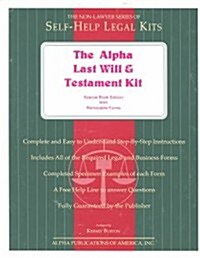Alpha Last Will and Testament Kit (Paperback)