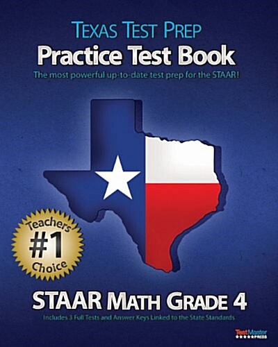 Texas Test Prep Practice Test Book STAAR Math Grade 4 (Paperback)