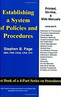 Establishing a System of Policies and Procedures (Paperback, 2nd, Reprint)