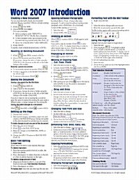 Microsoft Word 2007 Introduction Quick Reference Guide (Cheat Sheet of Instructions, Tips & Shortcuts - Laminated Card) (Pamphlet)