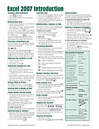 Microsoft Excel 2007 Introduction Quick Reference Guide (Cheat Sheet of Instructions, Tips & Shortcuts - Laminated Card) (Pamphlet)