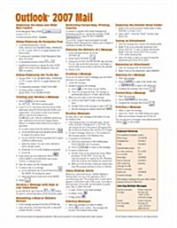 Microsoft Outlook 2007 Mail Quick Reference Guide (Cheat Sheet of Instructions, Tips & Shortcuts - Laminated Card) (Pamphlet)