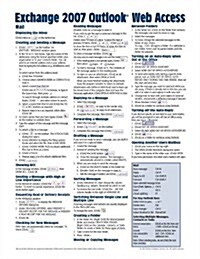 Microsoft Exchange 2007 Outlook Web Access Quick Reference Guide (Cheat Sheet of Instructions, Tips & Shortcuts - Laminated Card) (Pamphlet)