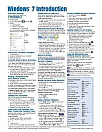 Windows 7 Quick Reference Guide (Cheat Sheet of Instructions, Tips & Shortcuts - Laminated Card) (Pamphlet)