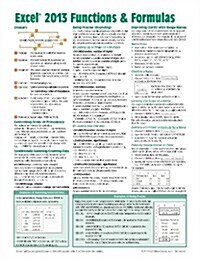 Microsoft Excel 2013 Functions & Formulas Quick Reference Card (4-page Cheat Sheet focusing on examples and context for intermediate-to-advanced funct (Pamphlet)
