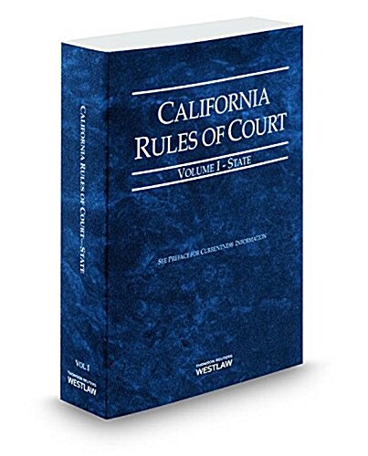 California Rules of Court State 2014 (Paperback)