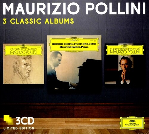 [수입] 3 Classic Albums - 마우리치오 폴리니 (쇼팽 작품집) [LP 미니어처 게이트폴드 자켓]