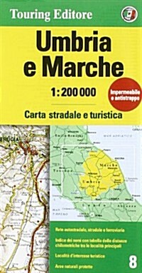 Umbria e Marche 1:200.000. Ediz. multili (Paperback)