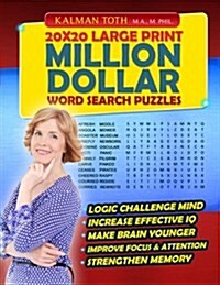 20x20 Large Print Million Dollar Word Search Puzzles (Paperback)