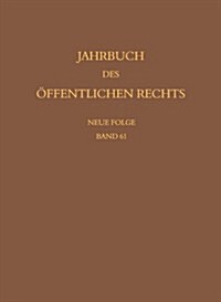 Jahrbuch Des Offentlichen Rechts Der Gegenwart. Neue Folge (Hardcover)