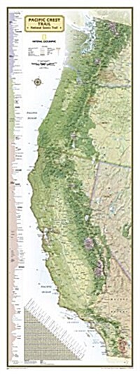Pacific Crest Trail Wall Map [Laminated] (Other)