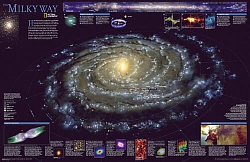 National Geographic Milky Way Wall Map - Laminated (31.25 X 20.25 In) (Not Folded, 2017)