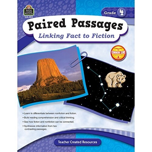 Paired Passages: Linking Fact to Fiction Grade 4 (Paperback)
