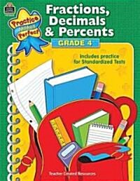 Fractions, Decimals & Percents Grade 4 (Paperback)