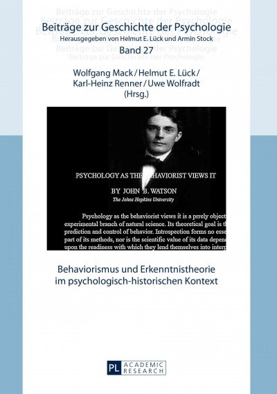 Behaviorismus Und Erkenntnistheorie Im Psychologisch-historischen Kontext (Hardcover)